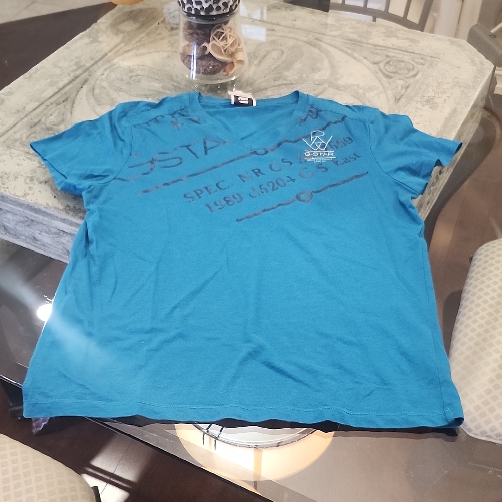 G-star Raw Men's V Neck Cotton Short Sleeve Graphic Tee Shirt
